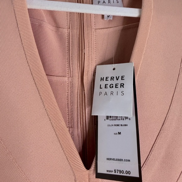 Herve Leger Blush Pink Mini Dress - Picture 2 of 4